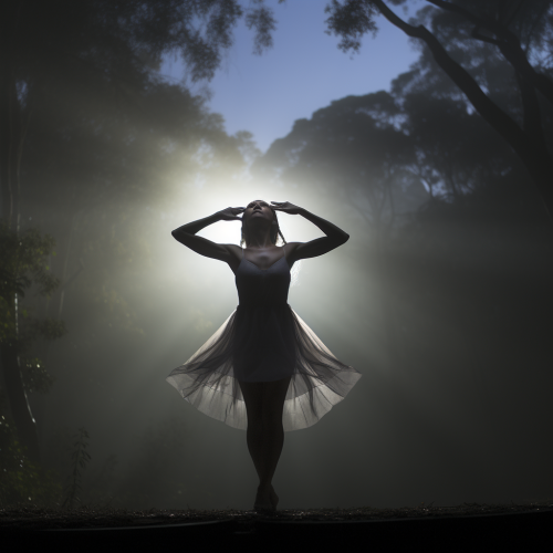 Flawless Gothic Ballerina in Moonlight