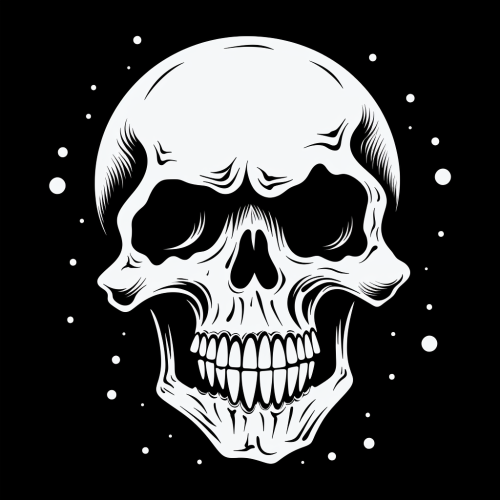 Vintage Skull Cartoon in Fleischer Studios Style