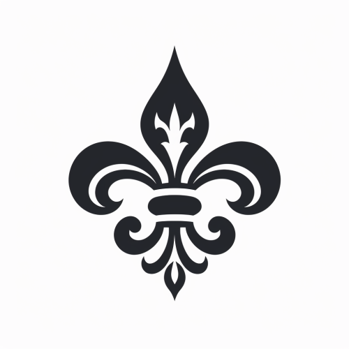 Fleur-de-lis Design Icon Vector on White