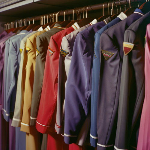 Variety of international flight attendant uniforms