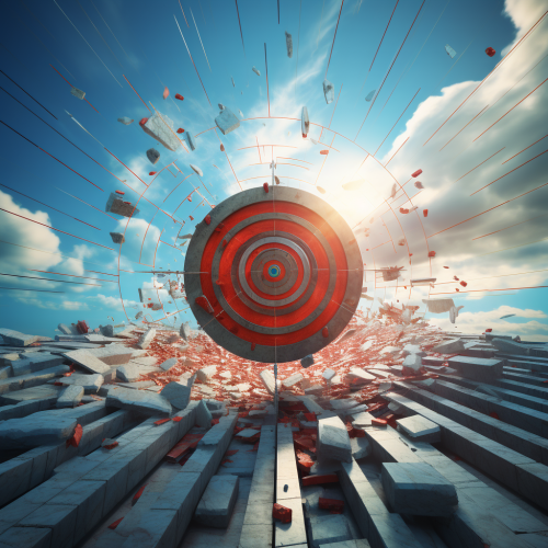 Floating Sky Target with Hit Bullseye Floating Sky Target with Hit Bullseye