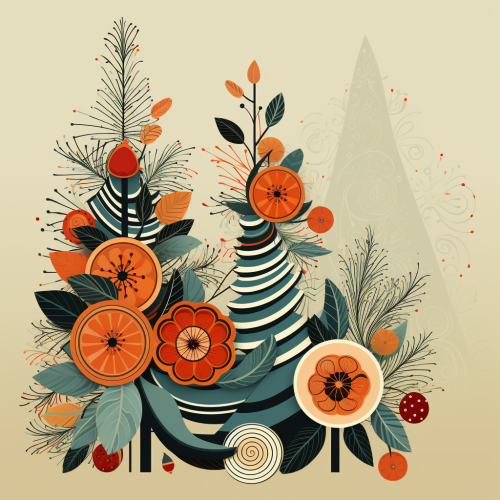 Colorful floral packaging sleeve design