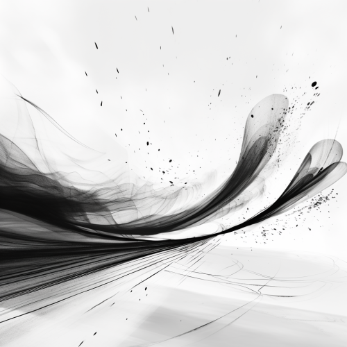 Colorful flying ingredients in modernist painting