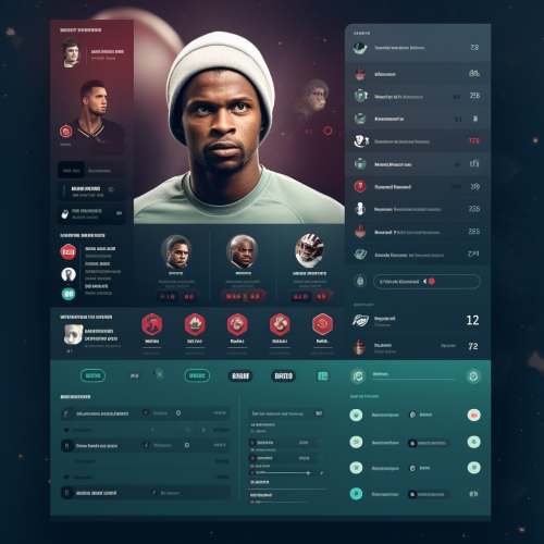 Football players in live action Football players in live action