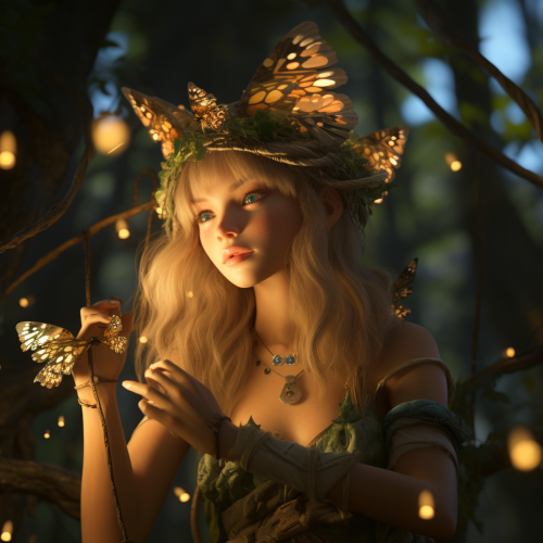 Enchanting Forest Fairy in Disney Style