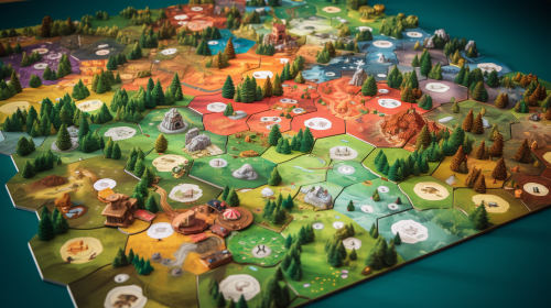 Cartoon forest with giant trees