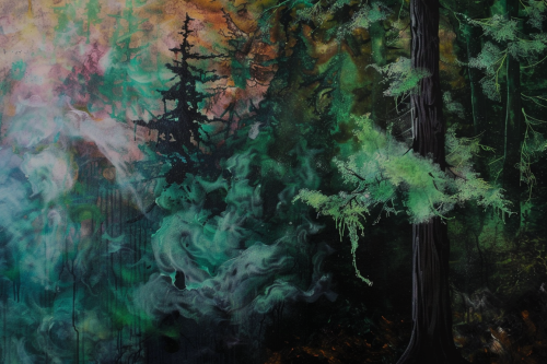 Maple tree in spooky Norwegian forest