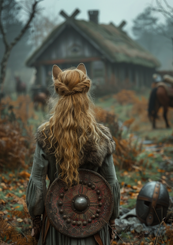 Female Shieldmaiden with Fox Head
