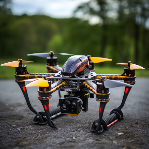 High-performance FPV drone with carbon fiber construction
