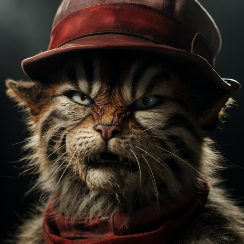 Realistic Freddy Kruger Anthromorphic Cat Person
