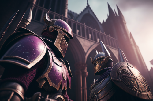 Knights and Roman Legions Battle at French Cathedral