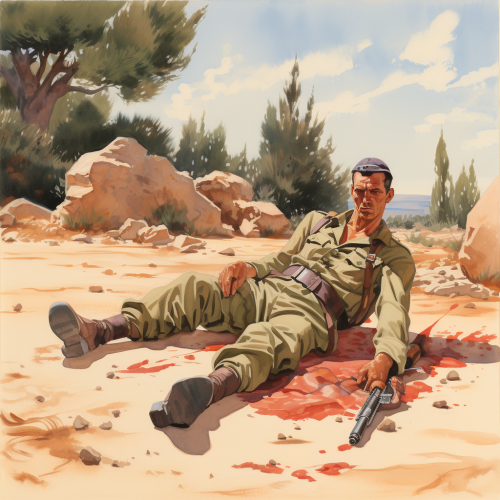 French soldier kills Algerian soldier cartoon