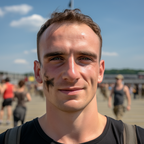 Portrait of a Smiling French Man