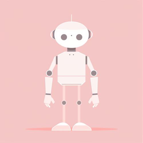 Friendly Robot Pink Silhouette Vector