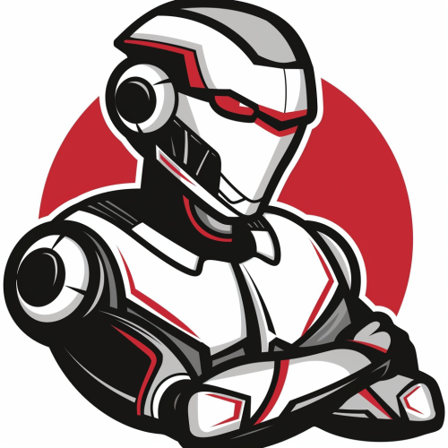 Red, White, Black Logo Design