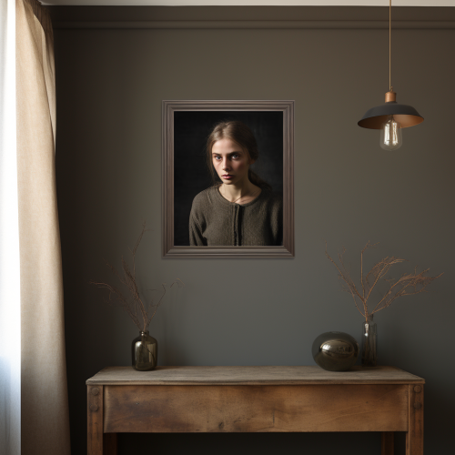 Friendly neighbor in a framed portrait