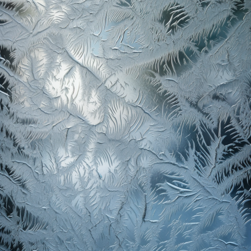 Beautiful frost and snow glass texture