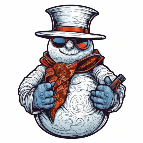 Detailed Frosty the Snowman illustration