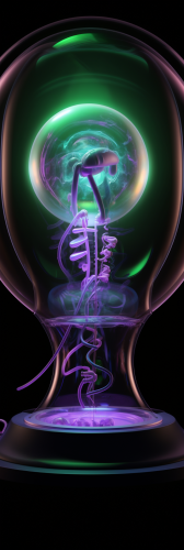 3D Rendering of Frozen Embryo in Chamber