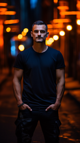 Fashionable man posing in urban setting Fashionable man posing in urban setting