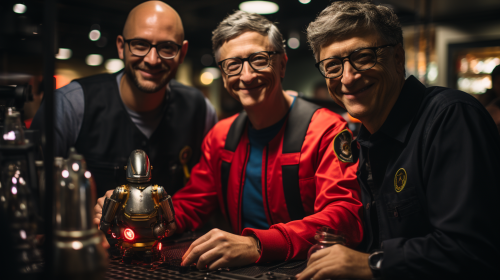 Bill Gates, Snoop Dogg, and Elon Musk at a Bar