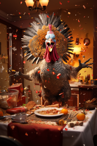 Funny Thanksgiving turkey wearing sunglasses