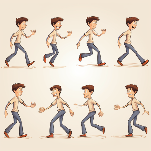 Funny character cycle animation