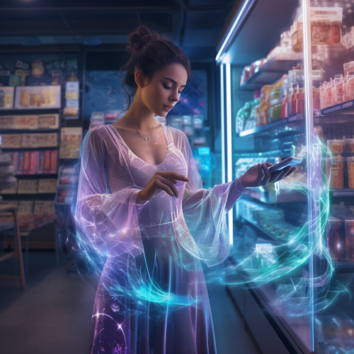 Latin x woman enjoying virtual vacation experience