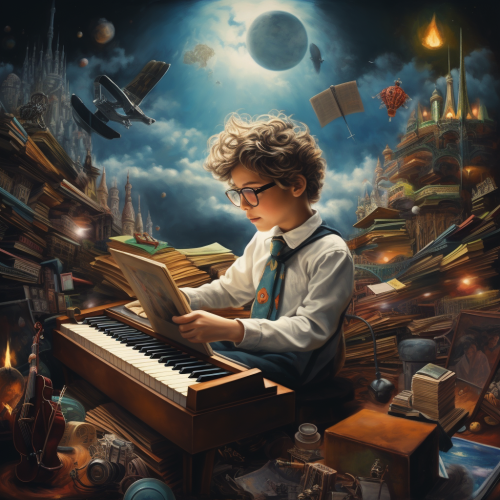 Aspiring musician practicing with a guitar