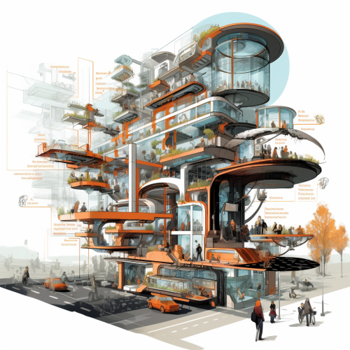 Future Urbanism Vertical 5 Minute City Micro Mobility