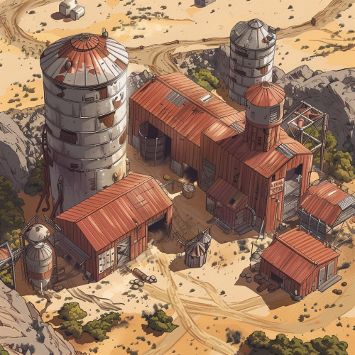 futuristic farming silos barn