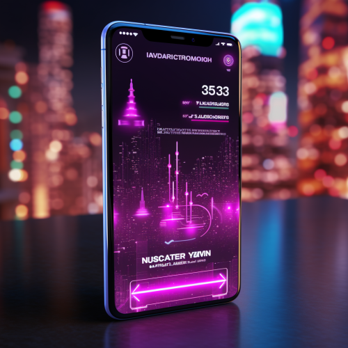 vibrant glowing update notification with progress bar