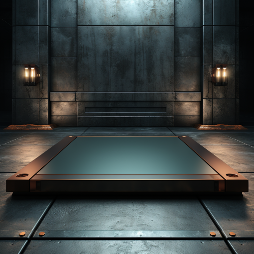 Highly detailed square metal plate