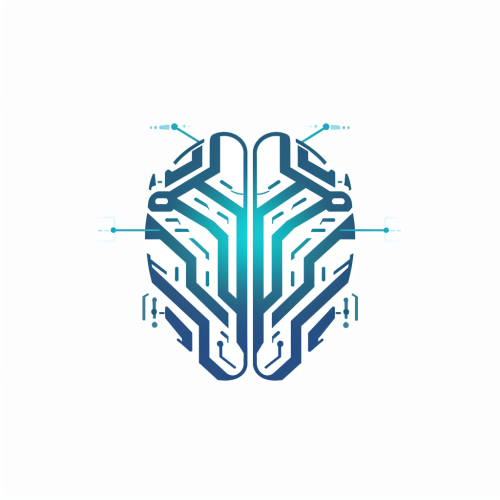 Futuristic Technology Cyber AI Brain Chip Logo
