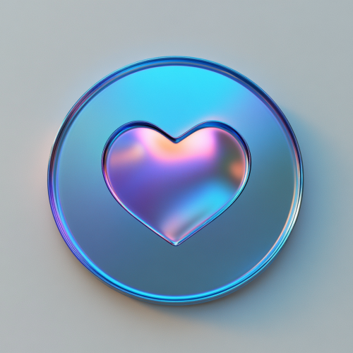 blue gradient vinyl heart
