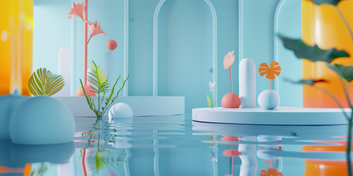 Futuristic waterplant with AI technology Futuristic waterplant with AI technology