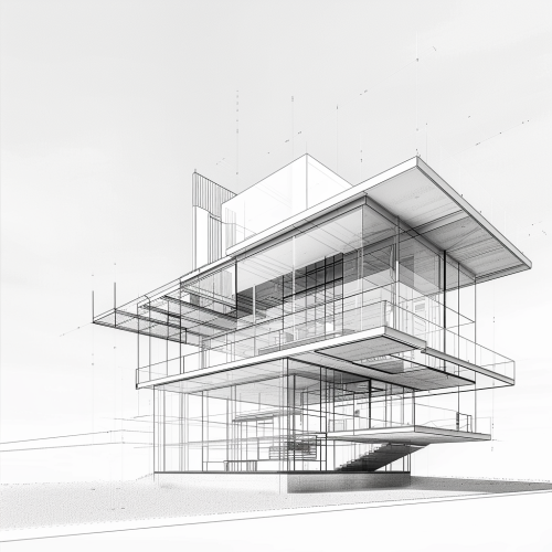 Modern Bauhaus Tech Building