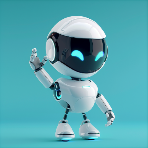 Glossy White and Blue Chatbot