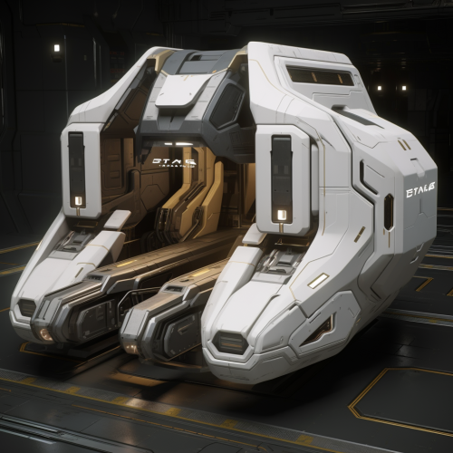 Detailed outside view of futuristic Drake ship