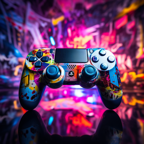 Colorful Game Console Controller for an Enhanced Gaming Experience