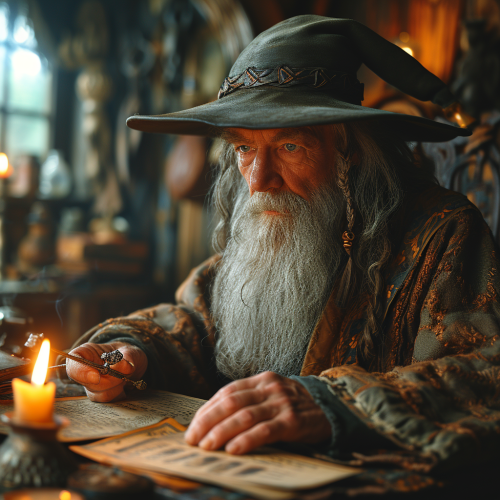 Vintage Gandalf Tarot Card Mystic