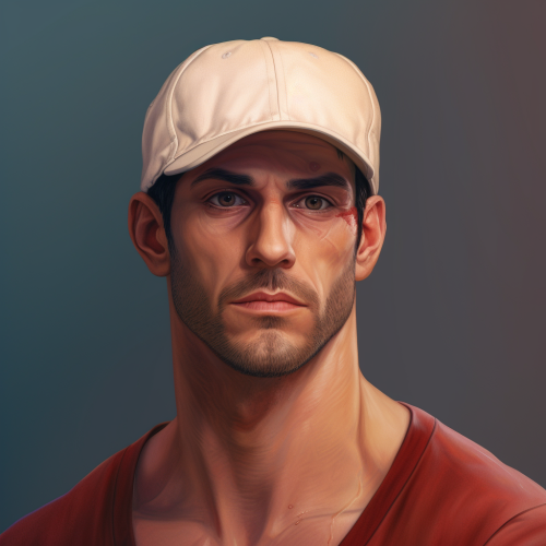 Gangster Andrew wearing baseball cap Gangster Andrew wearing baseball cap