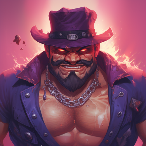male gangster wizard portrait
