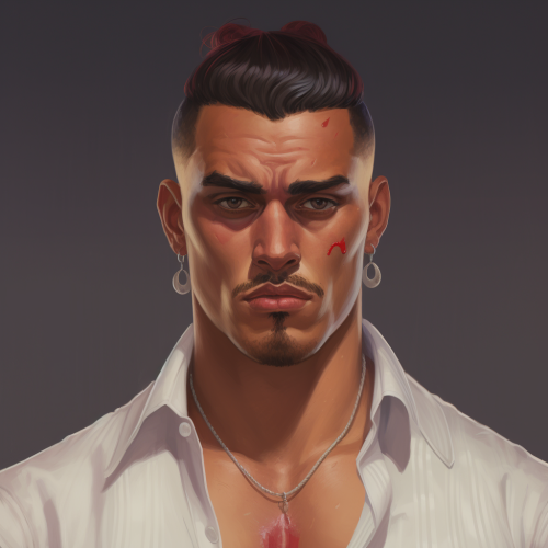 Gangster Ontidepa Male Portrait Stock Photo