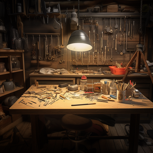 Garage Earring Crafting Workspace