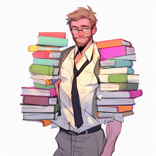 Gay Male College Professor Carrying Books