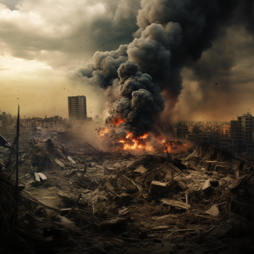 Realistic destruction in Gaza, Israel
