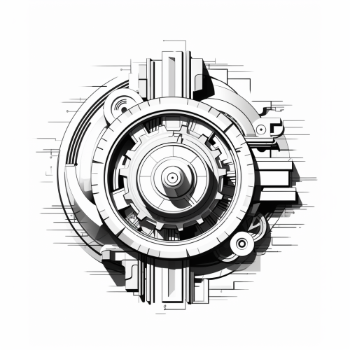 Detailed gear and checkmark illustration for productivity