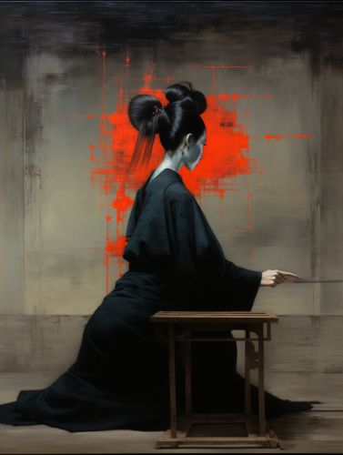 Geisha Android Portrait Painting