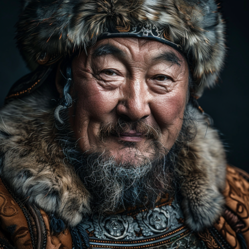 Genghis Khan famous happy portrait